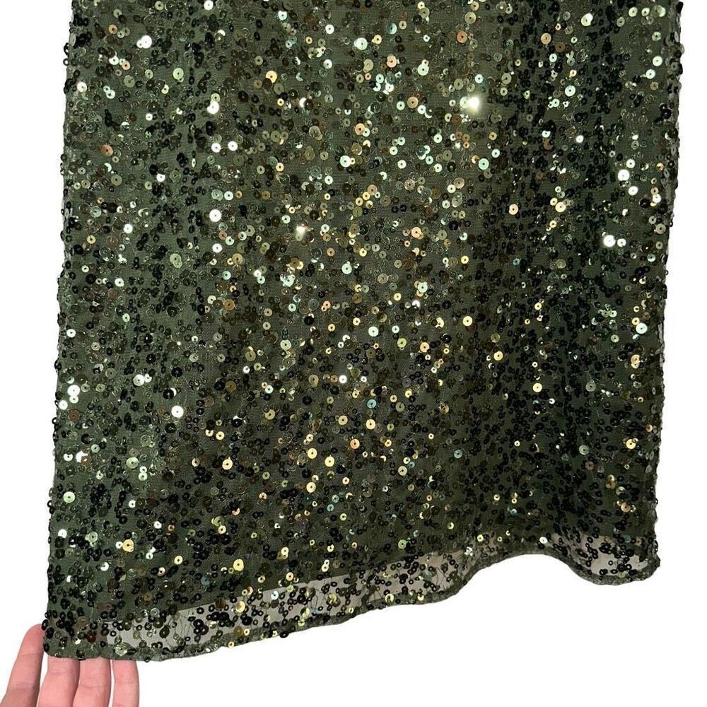 Inc International Concepts Womens All Over Green Sequin Mini Dress Mermaidcore - Picture 4 of 8